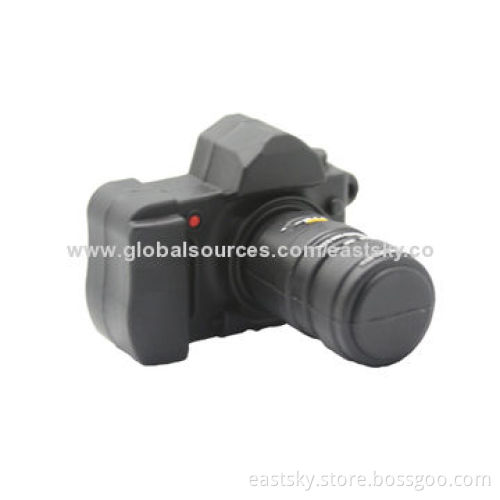 Custom Camera-shaped USB Flash Drive, Made of Soft PVC Material, OEM Orders Welcomed